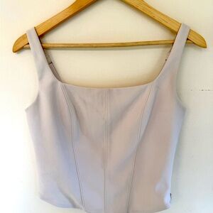 Abercrombie Structured Corset Tank Top Beige - L